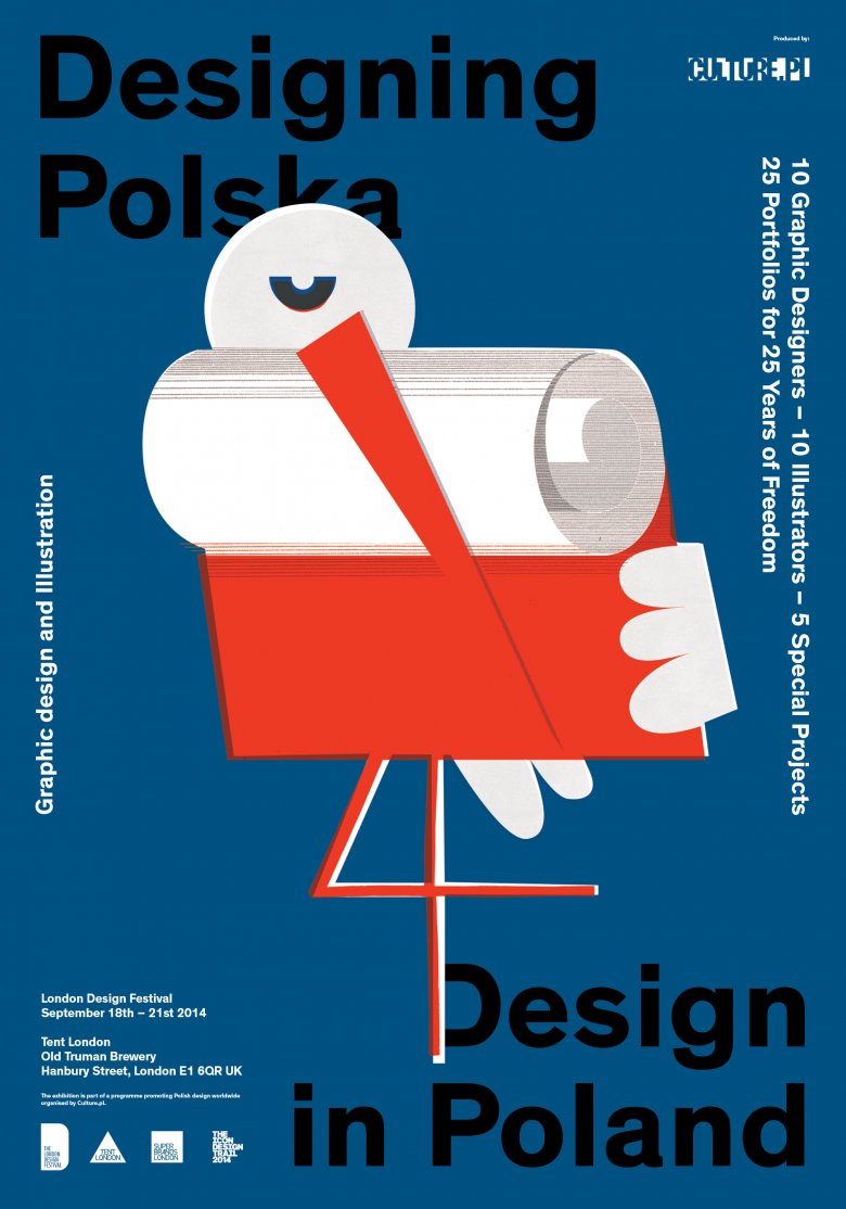 Plakat i identyfikacja wizualna wystawy autorstwa Oli Niepsuj i Olka Modzelewskiego