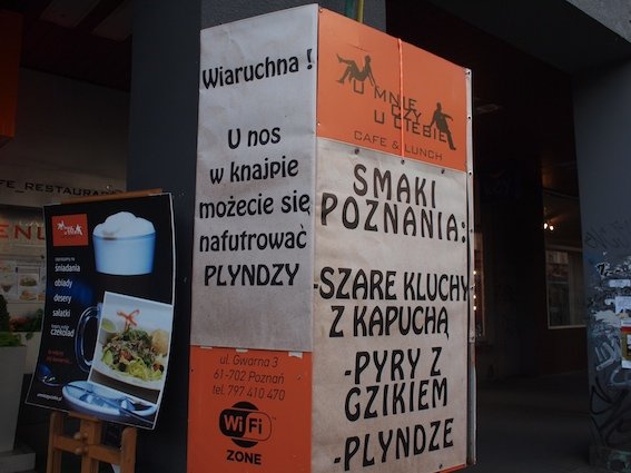 Zachęta jednej z poznańskich restauracji.