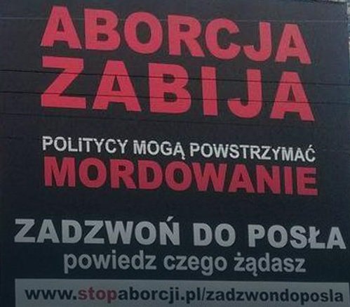 Fragment baneru na Śródce