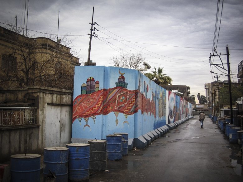 Ulica, przy której mieszkaliśmy w Bagdadzie.