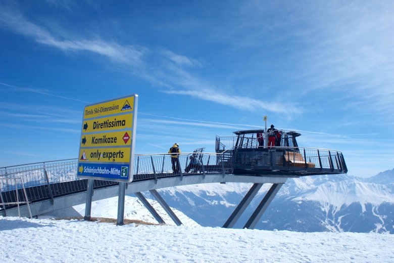 Punkt widokowy na Zwölferkopf, 2596 m n.p.m. Tu zaczyna się trasa „Kamikaze”.