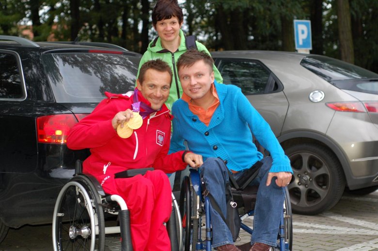 Czy nastąpi w Polsce "efekt Małysza" po Igrzyskach Paraolimpijskich? Na zdjęciu Rafał Wilk, dwukrotny złoty medalista Igrzysk Paraolimpijskich i Bartłomiej Skrzynia Skrzyński