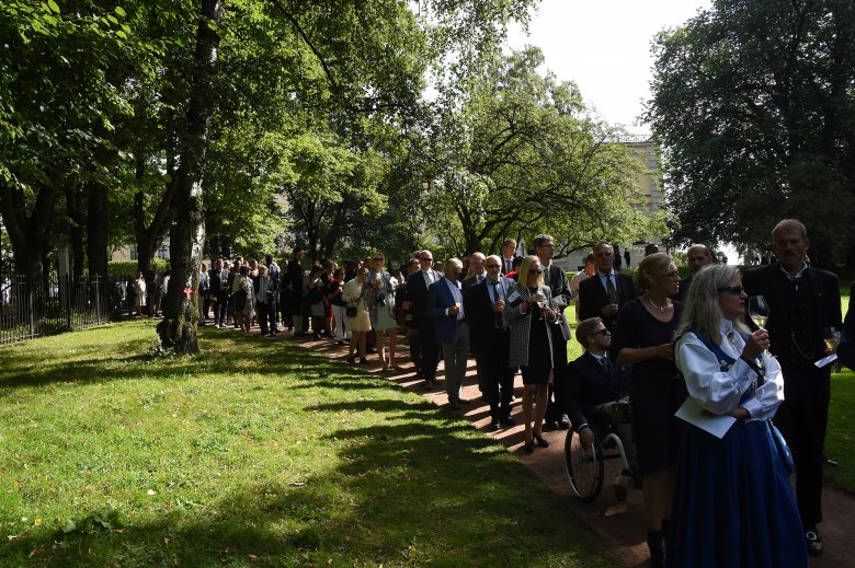Goście pary królewskiej na uroczystości, jaka odbyła się 1 września w Oslo