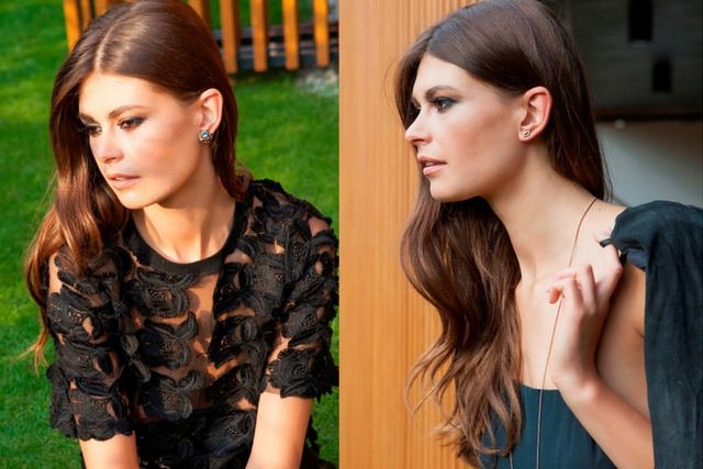 Delikatne „błękitne muszki” z Brazylii i kolczyki „usta” z Danii