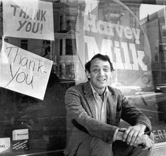 Harvey Milk: "If a bullet should enter my brain, let that bullet destroy every closet door in the country".