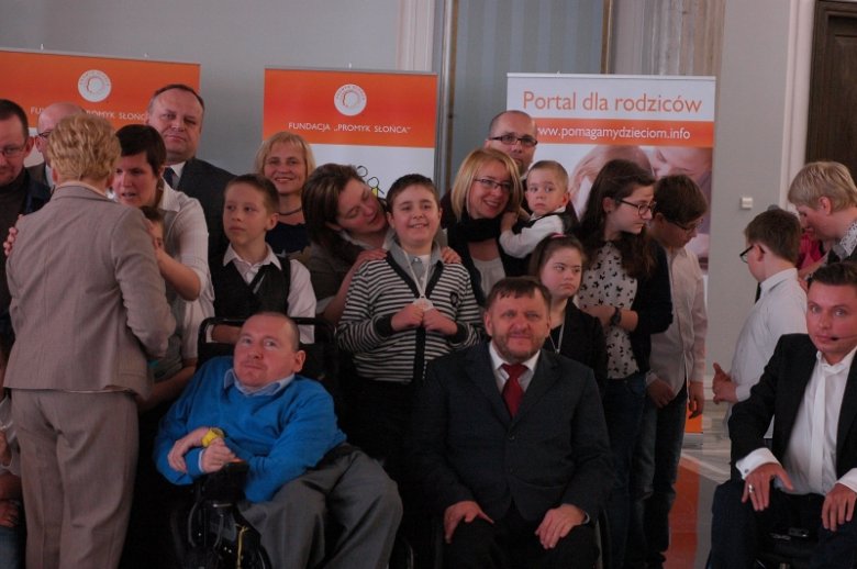 Gala finałowa projektu "Na jednym wózku" Fundacji Promyk Słońca w Sali Kolumnowej Sejmu RP