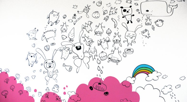 Gosia Macias, ilustracja na ścianie