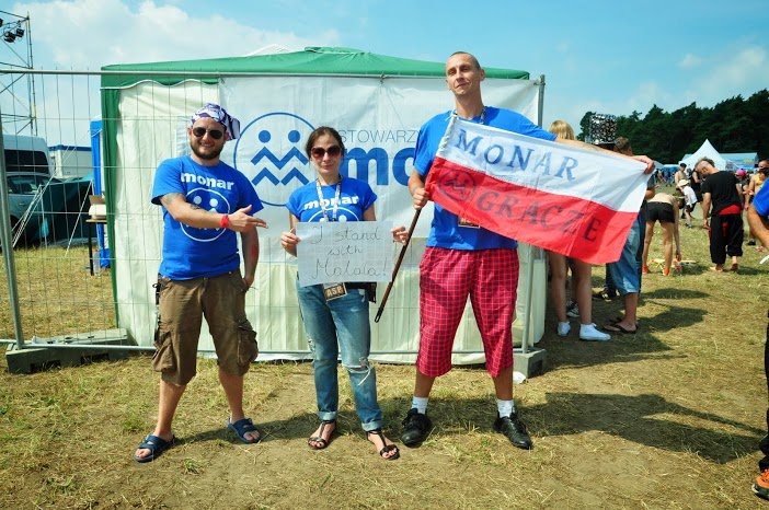 Woodstockowicze popierający Malalę