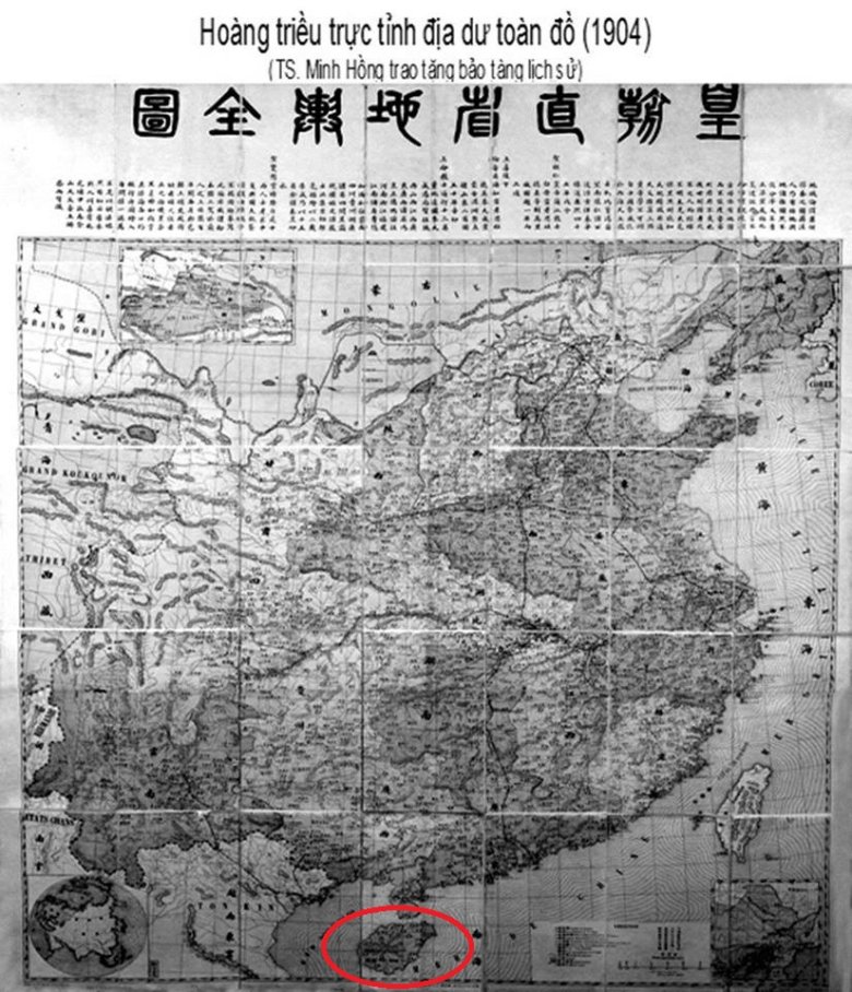 Oryginalna mapa pochodząca z 1904 roku, na które widać iż Wyspy sa własnością Wietnamu.