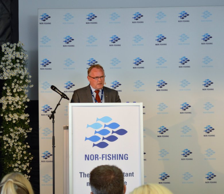 Norweski minister rybołowstwa Per Sandberg otwiera Nor-Fishing 2016