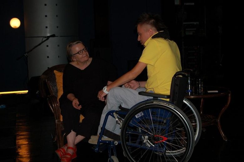 Bartłomiej Skrzyński, przeprowadzając wywiad z Agnieszką Holland