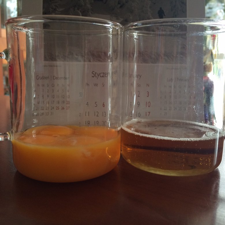 Porcja piwa i żółtek