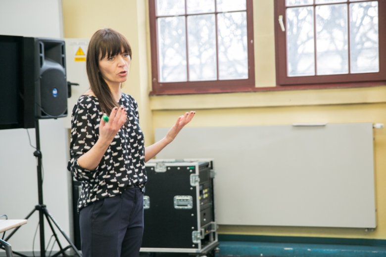 Jola Materna motywuje! Warsztat "Oswoić Obcego" przeprowadzony podczas targów pracy Career Expo we Wrocławiu - kwiecień 2016.