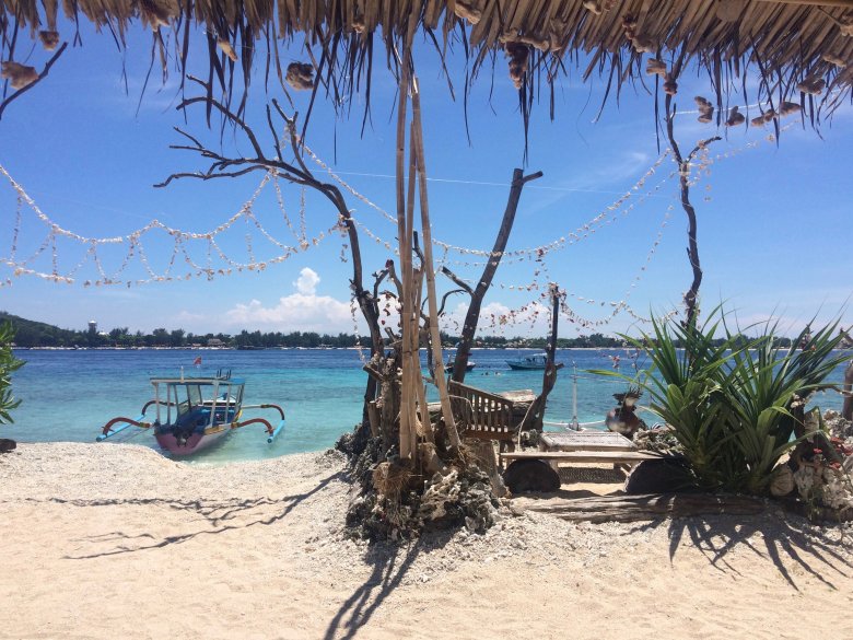 Przy zachodnim brzegu Gili Meno spotkaliśmy wielkie żółwie morskie, Indonezja, 2016