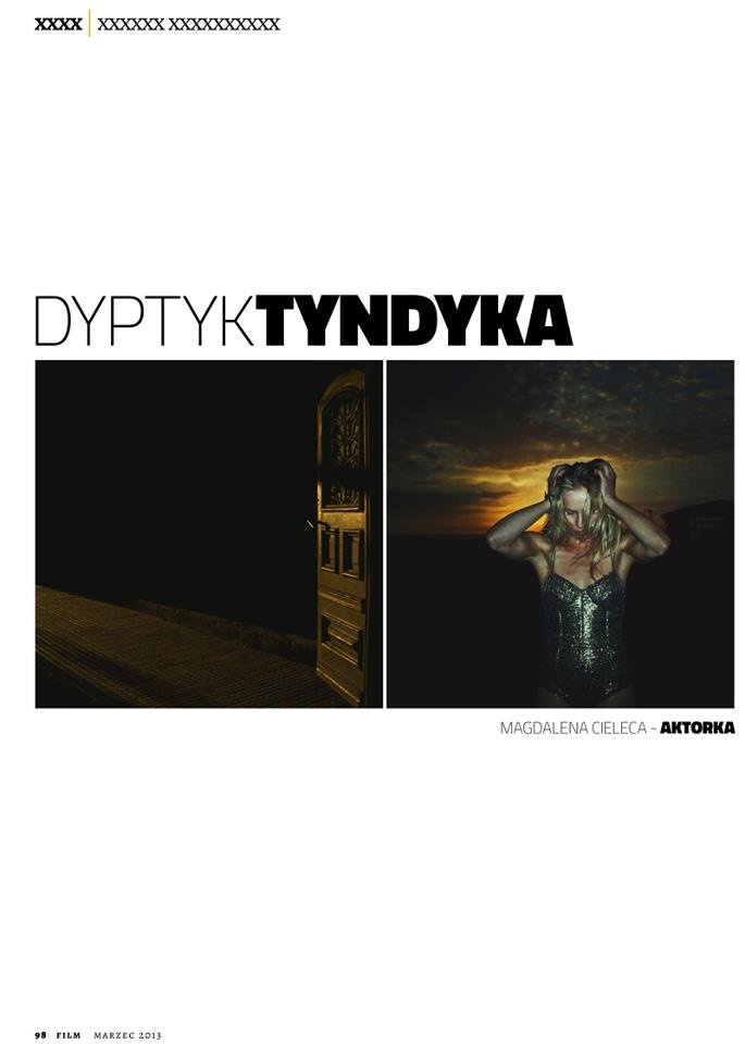 makieta strony miesięcznika FILM, wydanie marcowe