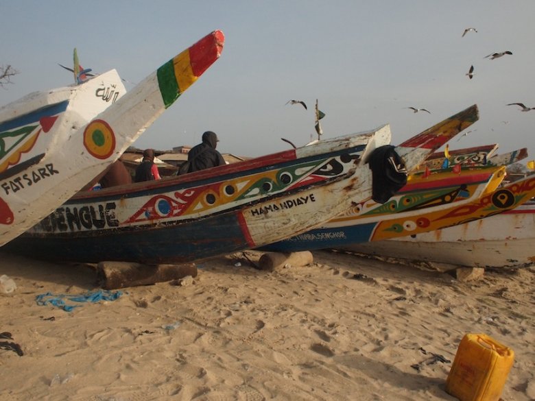 Łódki wróciły z połowu. Tanji.