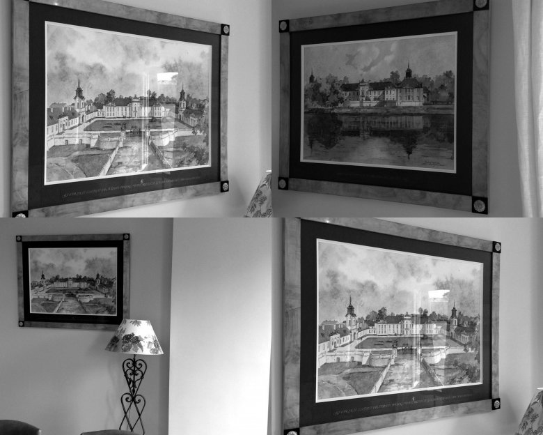 Pałac w Radzyniu Podlaskim powstał w połowie XVIII wi, z inicjatywy Eustachego Potockiego.  Na obrazach Zbigniewa Szczepanka, Paryż