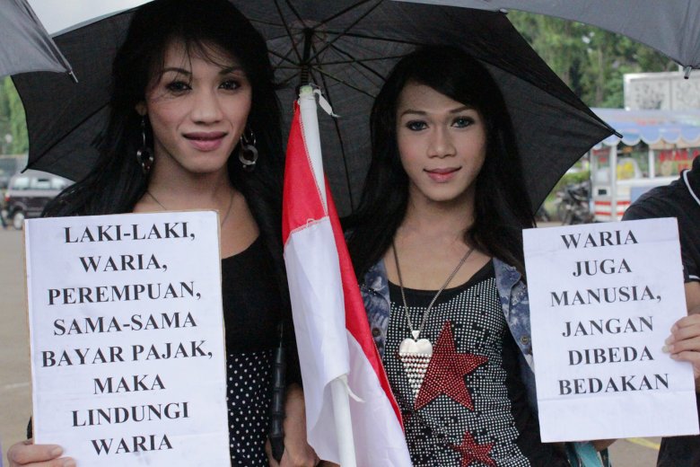 Demonstracja Waria w Jakarcie