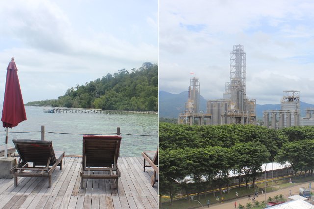 Dwie twarze Indonezji: turystyczna i przemysłowa.