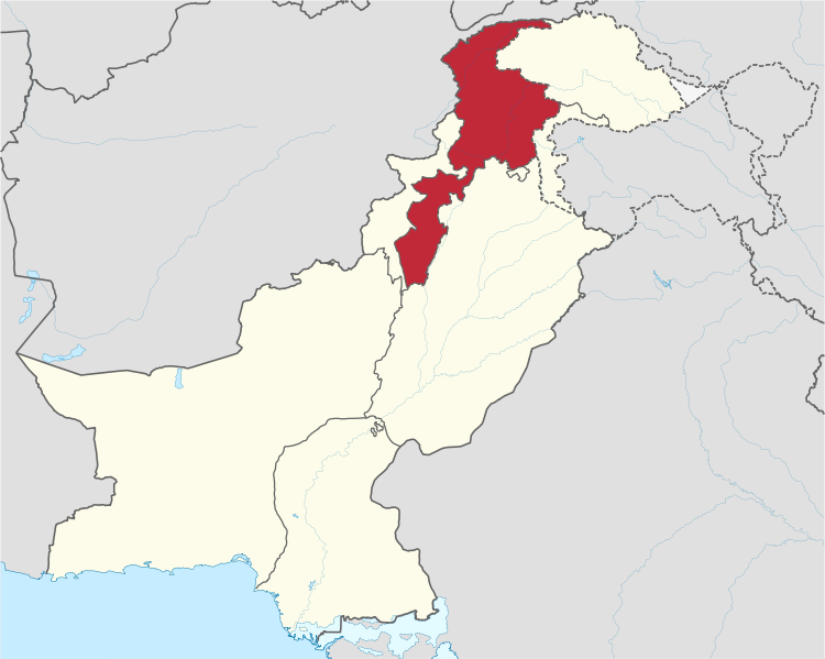 Położenie pakistańskiej prowincji Chajber Pasztunkwa