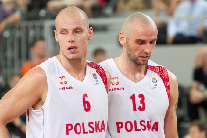 Marcin Gortat i Maciej Lampe