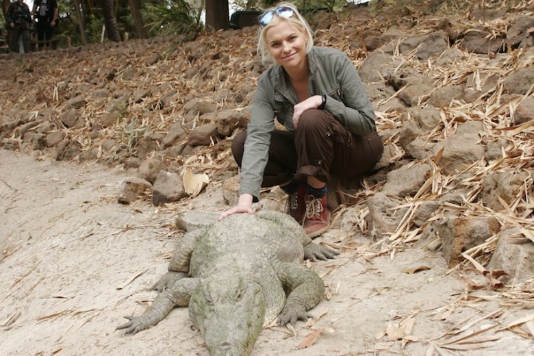 Magda testuje cierpliwość gada.