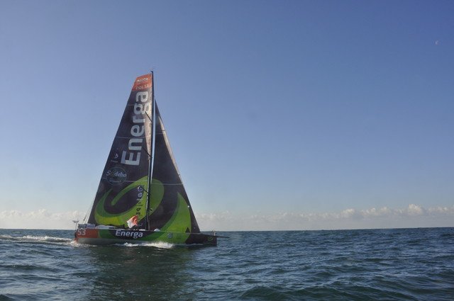 Jacht ENERGA i Gutek na wodzie  6.11.2012