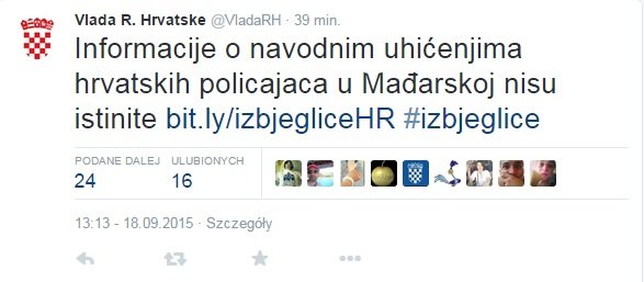 Twitter rządu chorwackiego