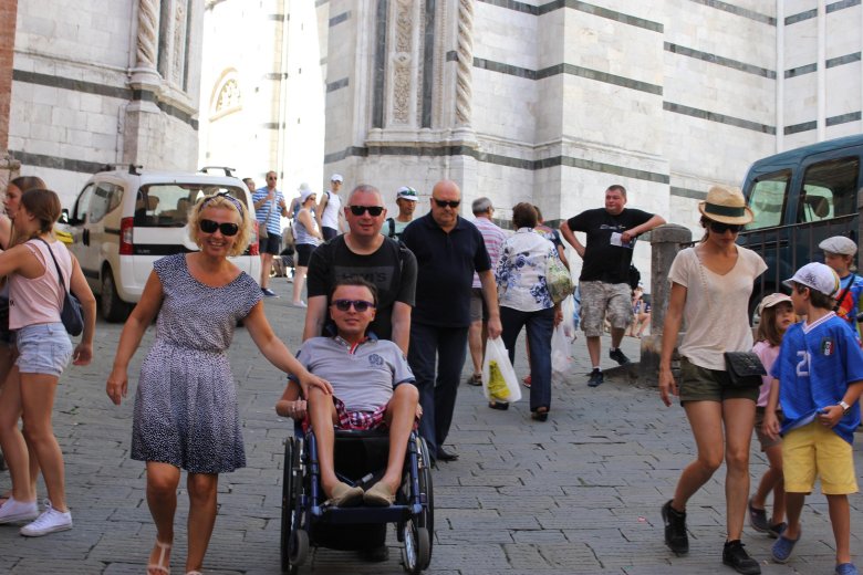 Wsparcie w kompanów podróży - Gosi i Przemo, w Sienie było niezbędne