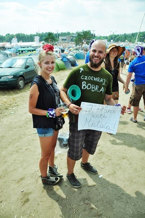 Woodstockowicze popierający Malalę