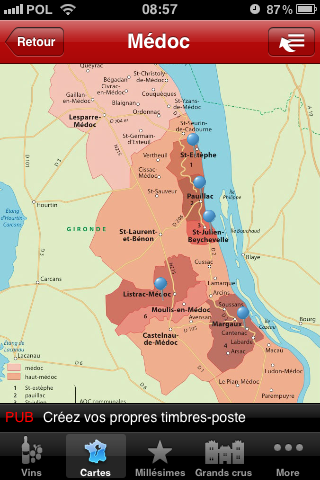 Gdzie dokładnie jest to Margaux? Telefon powie.