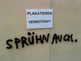 plakatieren verboten. szprejowanie też.