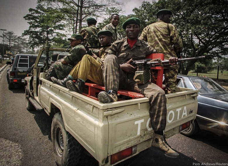Żołnierze Kabili na ulicach Kinszasy