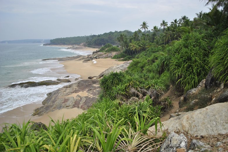 Wybrzeże Morza Arabskiego, okolice Vizhinjam, Indie