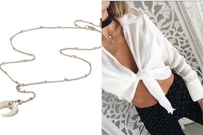 Naszyjnik z rogiem bawolim od Shashi.