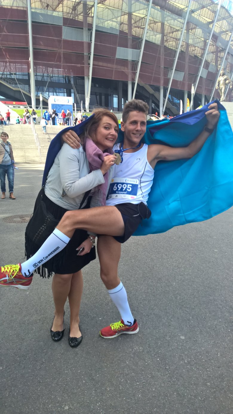 Przyjaciele nie zawiedli - czekali tam, gdzie powinni być - na mecie :)