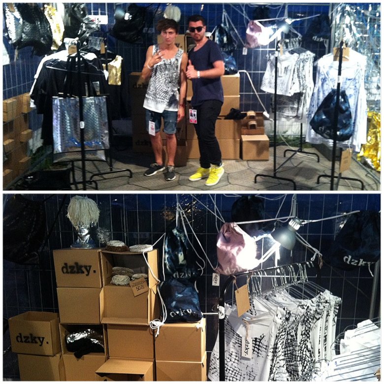 Maciej Sieradzky i stoisko dzky.