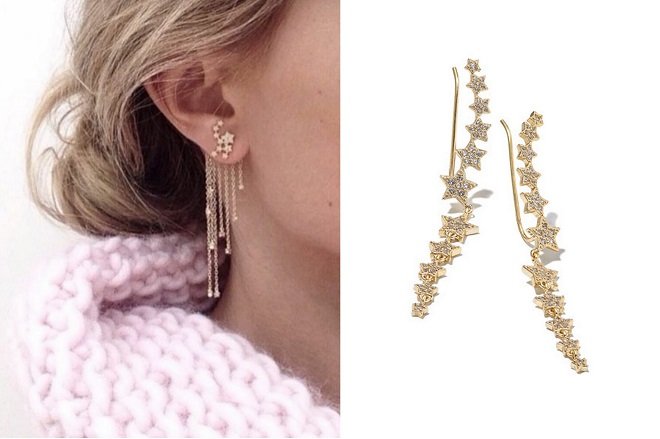 Kolczyki w kształcie gwiazdek od Shashi.