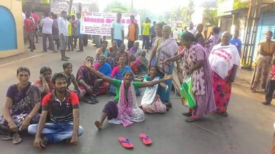 Protesty przeciwko budowie międzynarodowego portu w Vizhinjam, Kerala, Indie