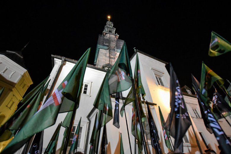 Zeszłoroczna pielgrzymka Młodzieży Wszechpolskiej i ONR na Jasną Górę.