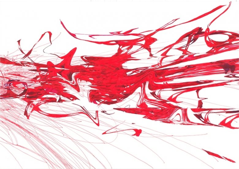 Cells dividing, 100 x 70 cm, 2013, marker  i cienkopis na papierze