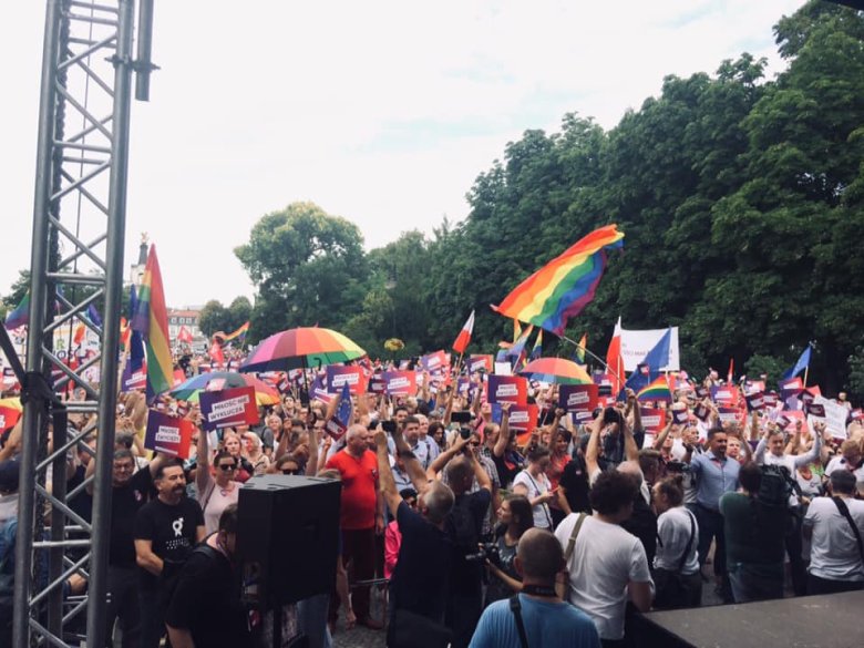 Protest w BiaÅymstoku na rzecz osÃ³b LGBT. Fot- Katarzyna Ozon